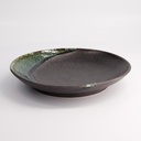 Mino Craft Round Plate 26cm Green/Grey MS-6357 3/24