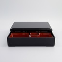 Lacquerware Bento Box 27.5x21.5cm BK/Rd 6-053-13/16  1/32