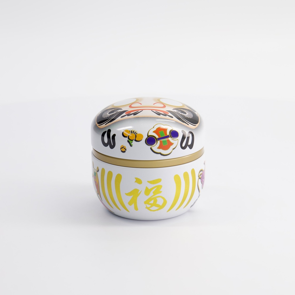 Tea Container S.S. 8.25cm 100g Daruma White NT-5866/W 1/100