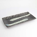 Mino Craft Rectangular Plate 31x17cm Black  4/24