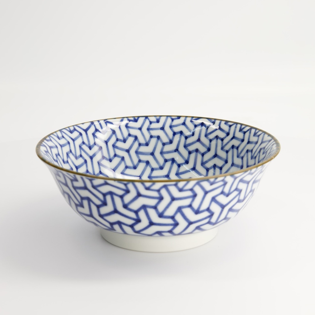 Mixed Bowls 20.5x8cm 1200ml BL/WH FK-9399/D 3/24