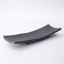 Mino Craft Rectangular Plate 31.5x10cm Black  6/36