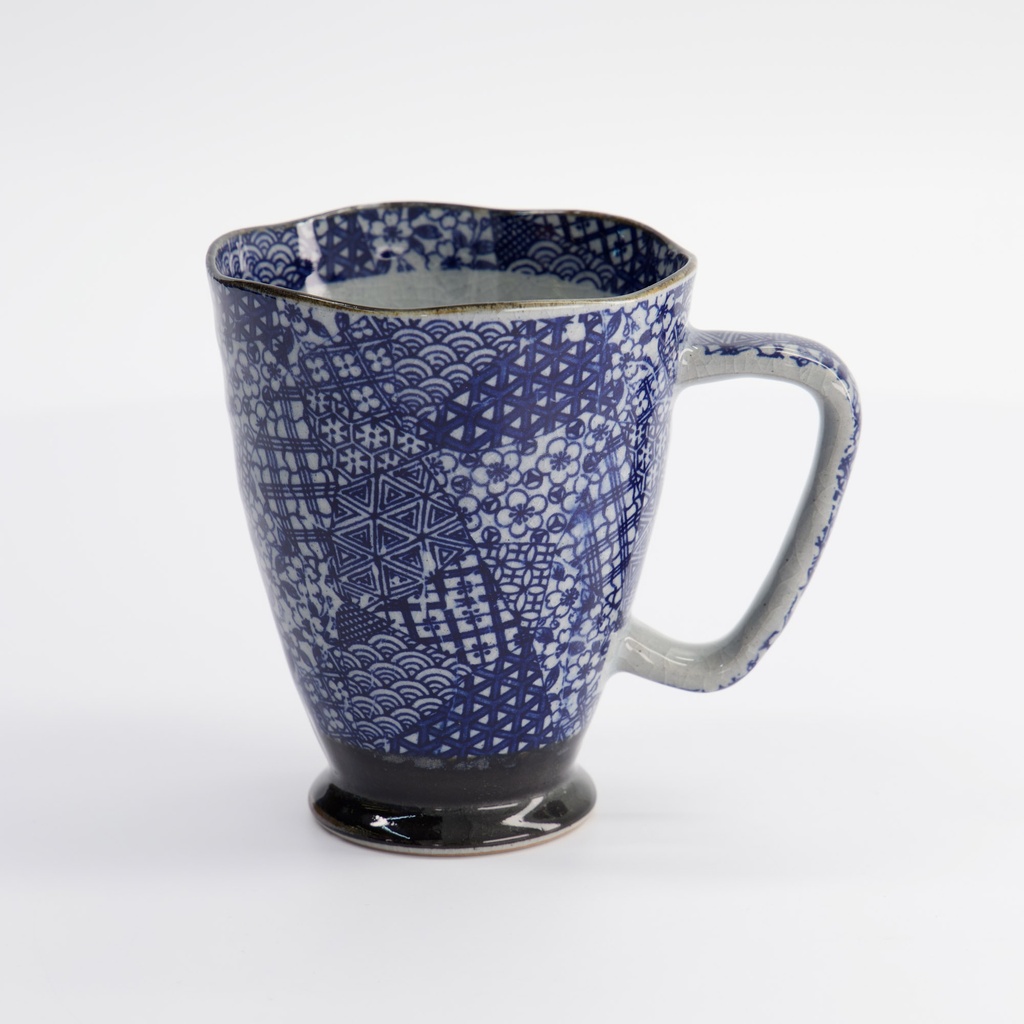 Mug 9x11cm 400ml Blue/Grey Kimono MT-3620/B 6/60