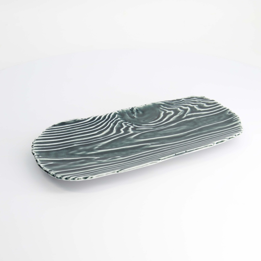 Mino Craft Rectangular Plate 31x14.5cm Black 3/24