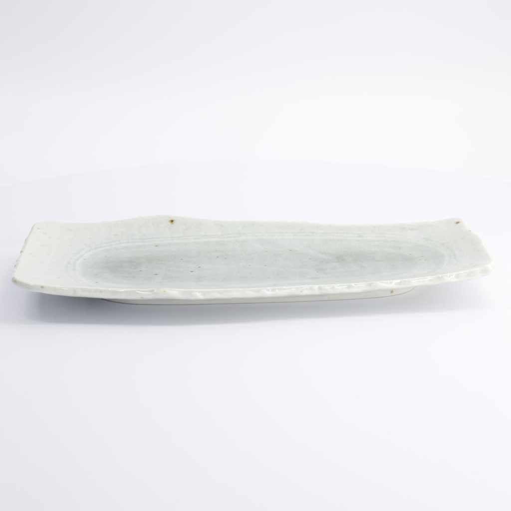 Mino Craft Rectangular Plate 32.4x16cm White 3/24