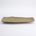 Mino Craft Rectangular Plate 32.4x16cm Brown 3/24