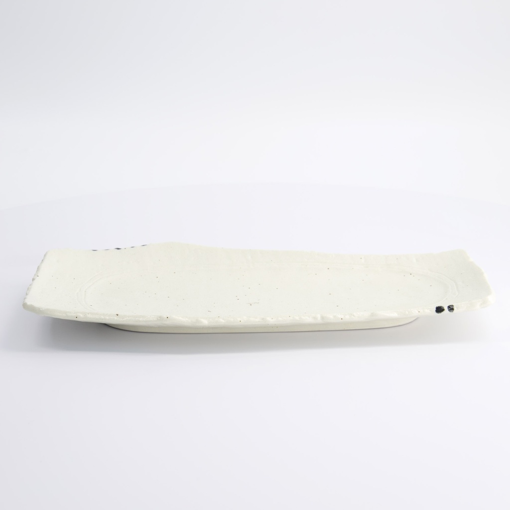 Mino Craft Rectangular Plate 32.4x16cm White 3/24