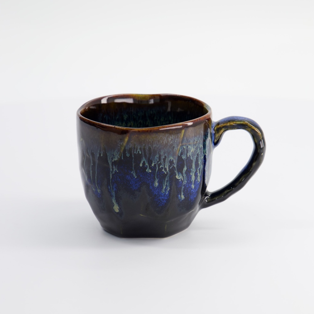 Craft Mug 8.7x8cm 300ml Black/Blue YW-6819/YB 1/60