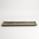 Mino Craft Rectangular Plate 33.2x10.5cm Green 5/40