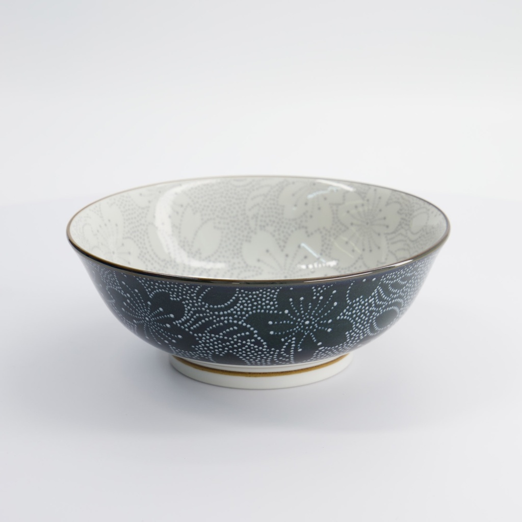 Mixed Bowls Ramen Sakura 19.7x7cm 1000ml Grey/Black HB-7102/B 4/32