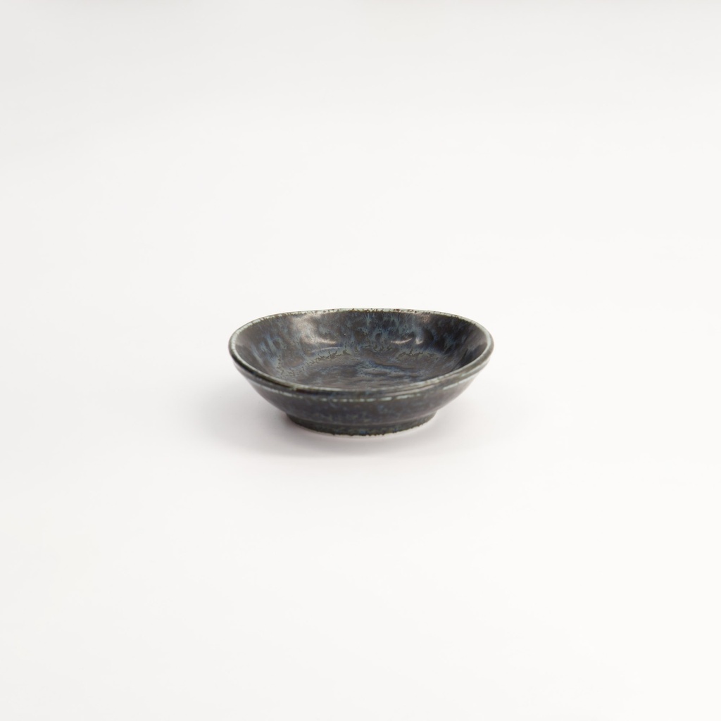 Onyx Noir Oval Sauce Dish 8.3x2.3cm YW-7201/BK 12/288