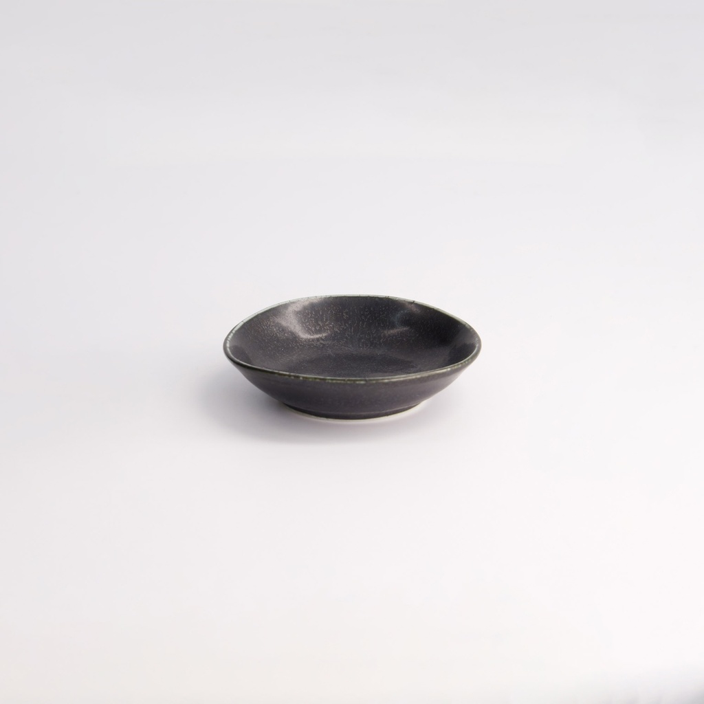 Onyx Noir Oval Sauce Dish 10x2.6cm YW-7202/BK 12/240