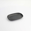 Onyx Noir Oval Plate 18.7x12.7x2.4cm YW-7217/BK 6/72