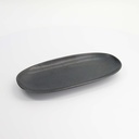 Onyx Noir Oval Plate 29x14.3x2.6cm 15547 6/48