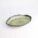 Yamasaku Oblong Plate 25.8x18.4x3.6cm Green YW-5546 3/30