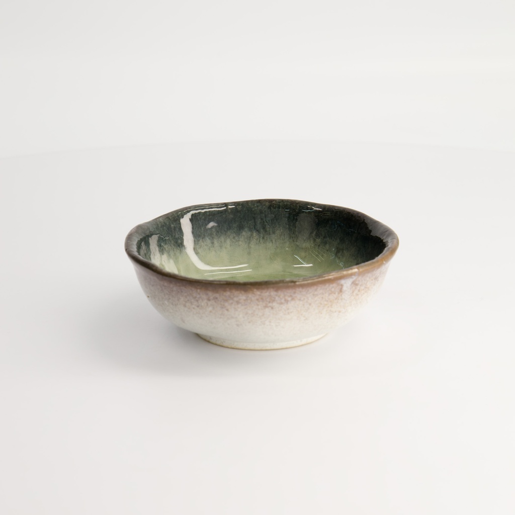 Yamasaku Organic Glassy Green Bowl 12.5x4.5cm 220ml YW-5550 6/72