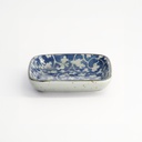 Sauce Dish Square 9x1.6cm Karakusa Blue HB-5851/B 12/192