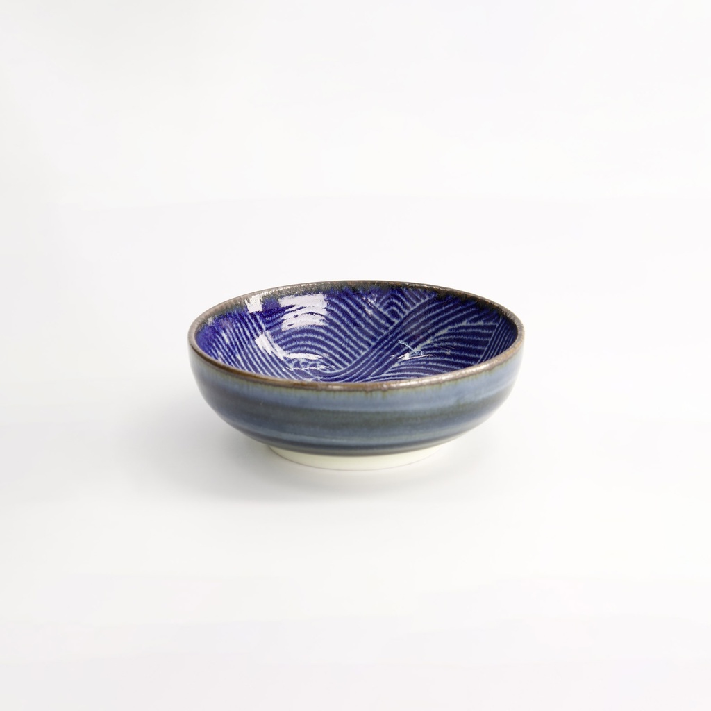 Seigaiha Blue Bowl 12.5x4.2cm 300ml FK-4047/B 6/48