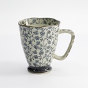 Mug 9x11cm 400ml Blue/Taupe Flower MT-3005/A 6/60