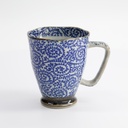 Mug 9x11cm 400ml Blue/Grey Karakusa MT-3005/B 6/60