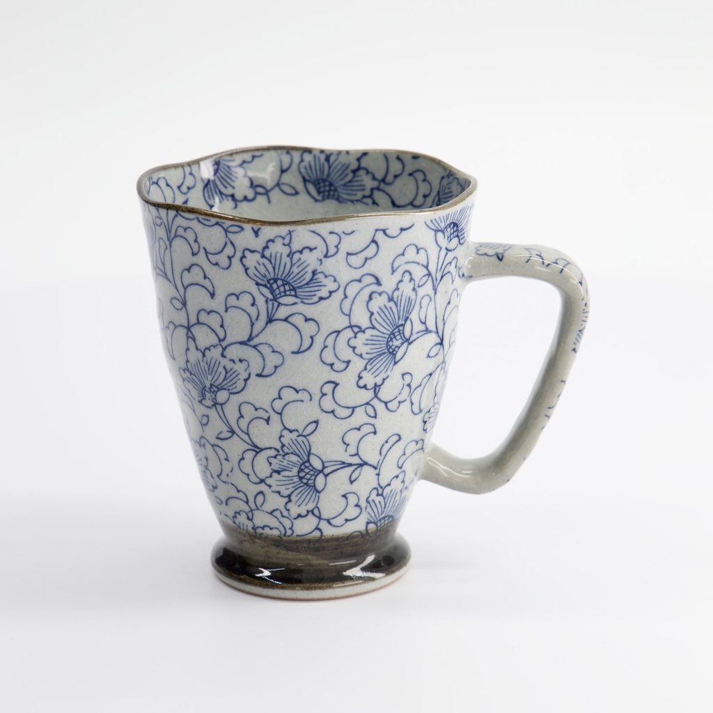 Mug 9x11cm 400ml Blue/Grey Botan MT-3005/C 6/60