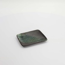 Mino Craft Rectangular Plate 14.5x12cm Black/Blue 6/72