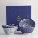 Nippon Blue Tayo Bowl Giftset 4pcs 15.2x6.7cm 500ml TN-08/ABDF 1/6