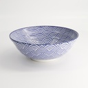 Nippon Blue Ramen Bowl 21x7.8cm 1000ml Wave TN-03/A 4/32