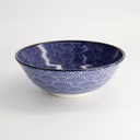 Nippon Blue Ramen Bowl 21x7.8cm 1000ml Dots TN-03/B 4/32