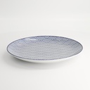 Nippon Blue Plate 25.7x3cm Wave TN-06/A 3/24