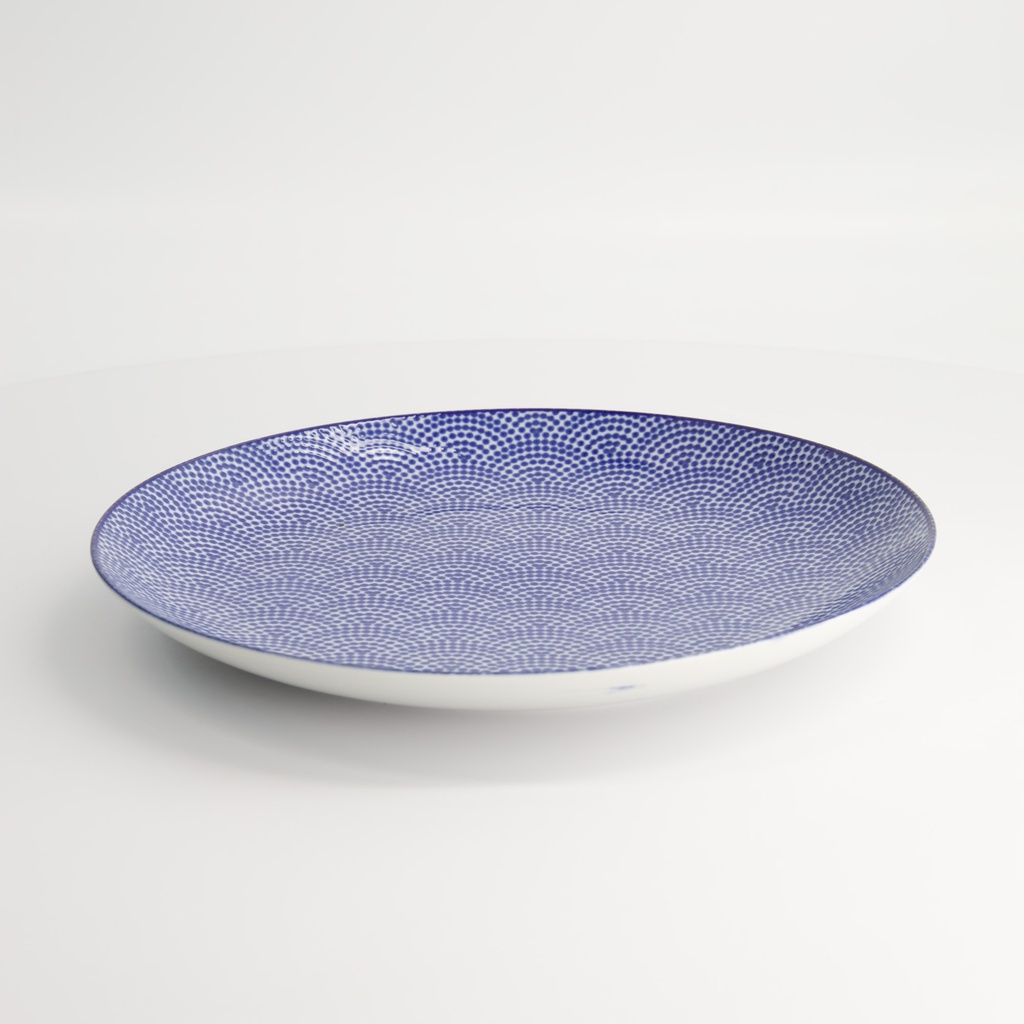 Nippon Blue Plate 25.7x3cm Dots TN-06/B 3/24