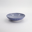Nippon Blue Pasta Plate 21x5.2cm Dots YW-07/B  6/36