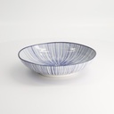 Nippon Blue Pasta Plate 21x5.2cm Lines YW-07/D  6/36