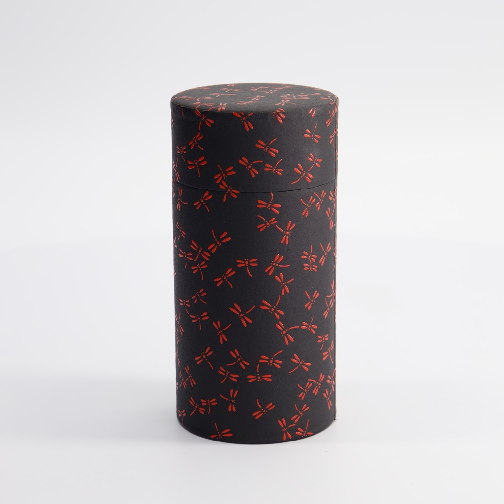 Tea Container S.S. 7.4x15.5cm 200gr Dragonfly Black 20201B 1/120