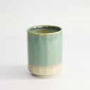 Craft Cup 7.8x10.2cm 300ml White/Aqua Glaze MU-7814 6/48