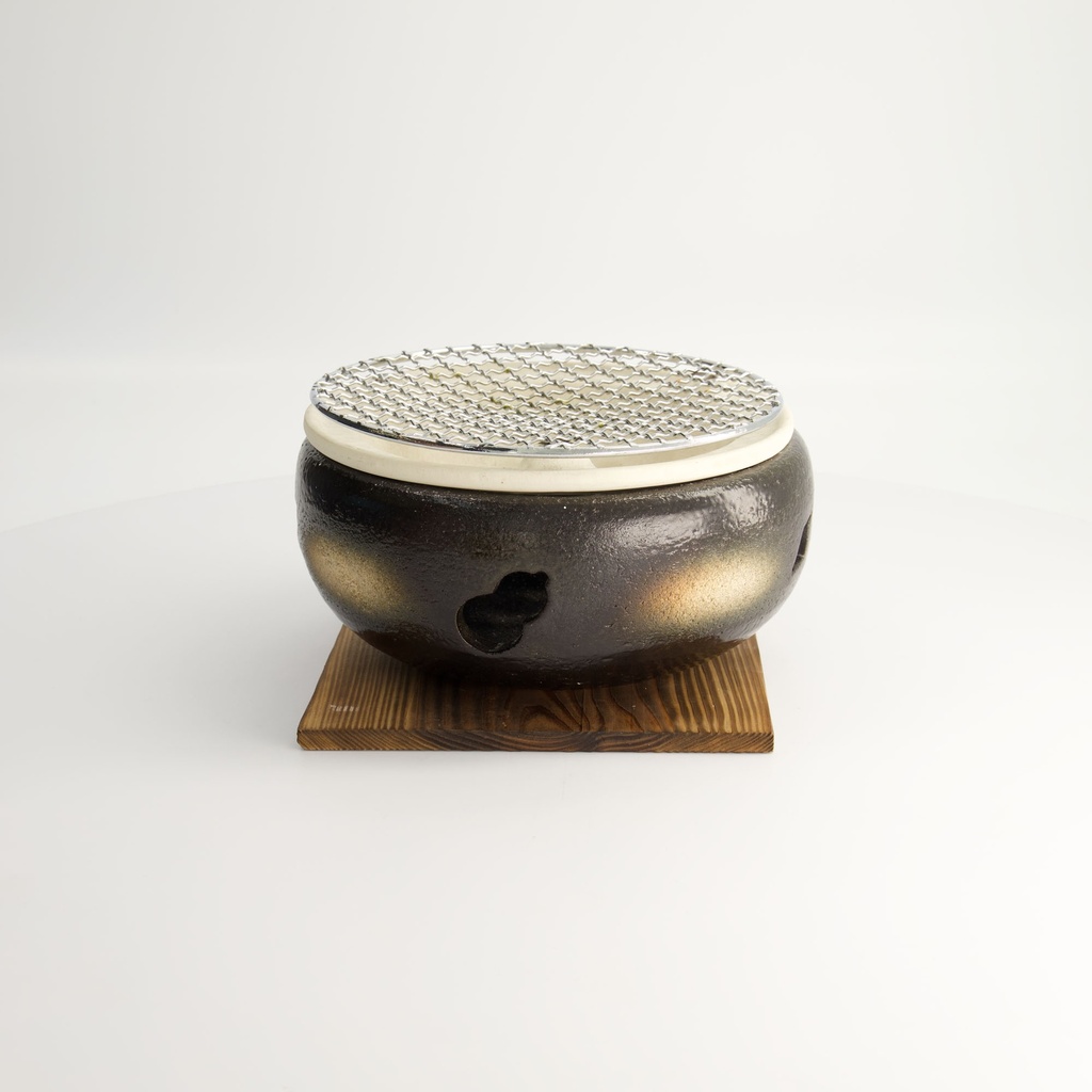 Konro Grill w/Net & Base 20x10cmh 34-29-01-SL Made in Japan 1/10