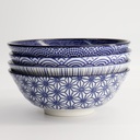 Nippon Blue Ramen Bowl 21x7.8cm 1000ml Assorted 4pcs 18357  1/8