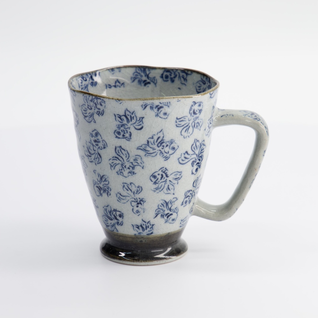 Mug 9x11cm 400ml Blue/Grey  Goldfish MT-9996/B 6/60