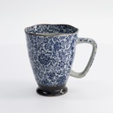 Mug 9x11cm 400ml Blue/Grey English Rose MT-9996/D 6/60