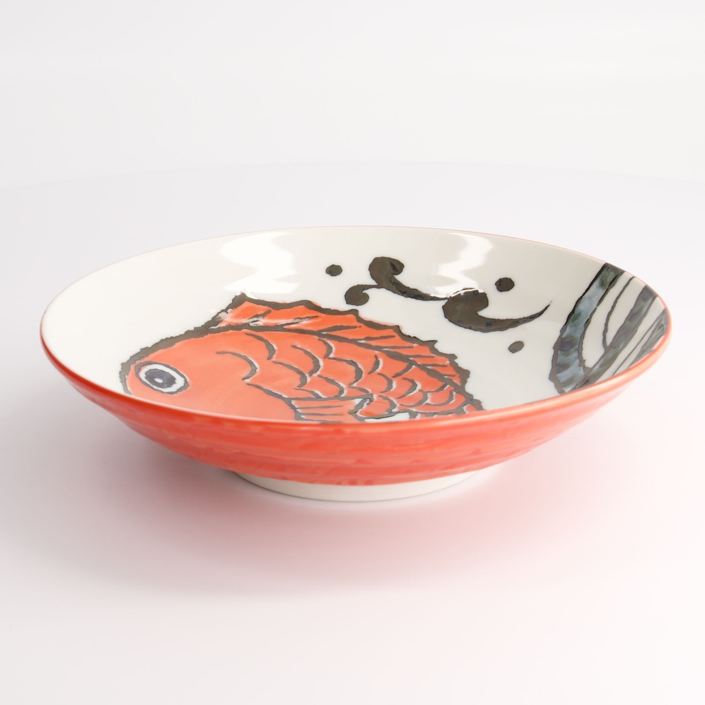 Seafood Deep Plate 21.7x5.2cm 900ml Snapper Red HB-9929/T 17786 4/32