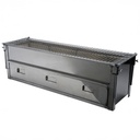 Konro Grill Stainless Steel w/Net & Iron Bar 85x24.5x25.5cm SYA-L Made in Japan