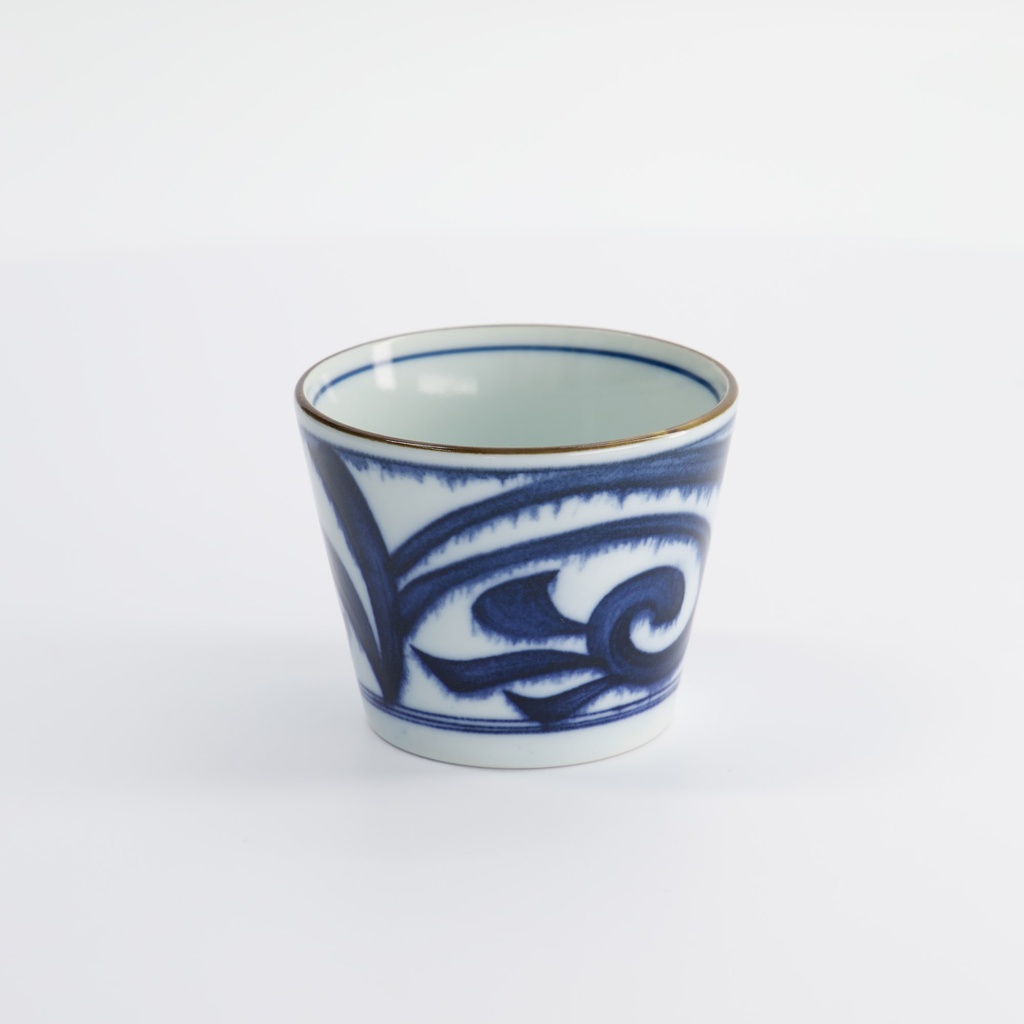 Cup Straight Blue and White Japan Aisomon 8.3x6.5cm 180ml YW-9984/F 17842 12/144
