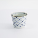 Cup Straight Blue and White Japan Mesh 8.3x6.5cm 180ml YW-9984/B 17838 12/144