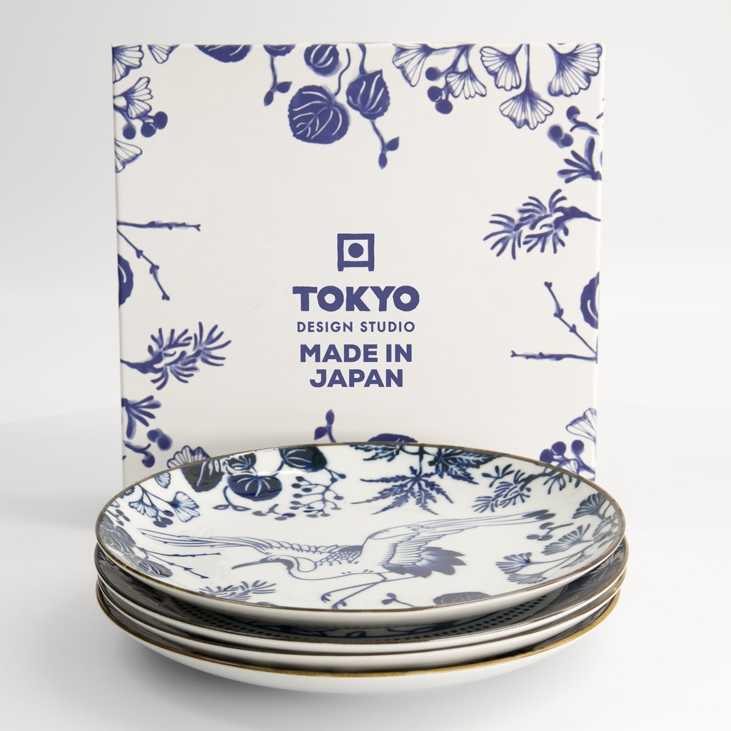 Flora Japonica Plate Giftset 20.6x2.2cm 4pcs TN-8043 1/12