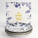Flora Japonica Plate Giftset 20.6x2.2cm 4pcs TN-8043 1/12