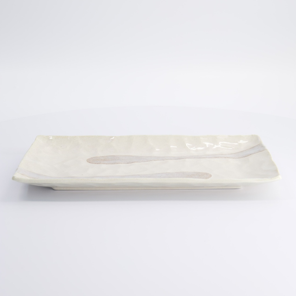 Mino Craft Rectangular Plate 31x17cm White 4/24