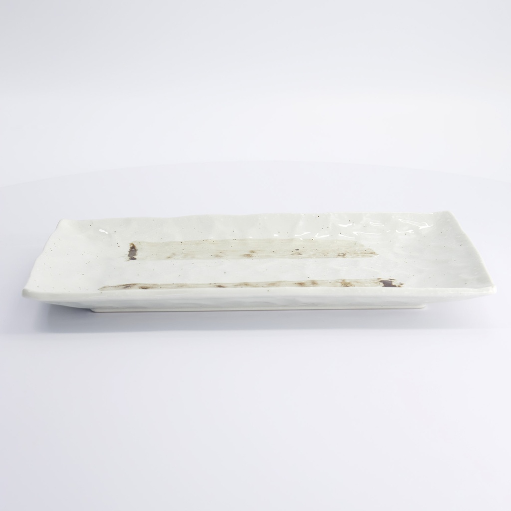 Mino Craft Rectangular Plate 31x17cm White 4/24