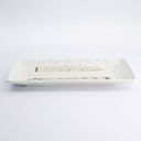 Mino Craft Rectangular Plate 31x17cm White 4/24