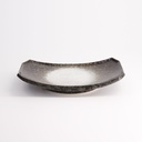 Minoyaki Eclipse White Oblong Plate 21.8x14.8x3.8cm MS-8019/B 6/36