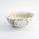 Kawaii Ramen Bowl Fuku Cat Neko Blue 20.7x8cmh 1000ml MU-8008/B 3/36